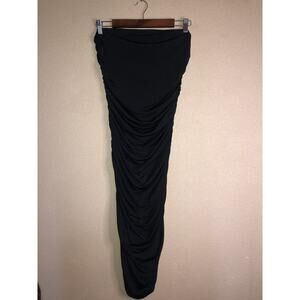 Shape FX Cocktail Sexy Goth Black Witchcore Ruched Strapless Dress